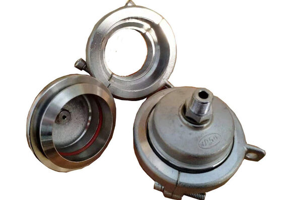 Silvery white 304 stainless steel Plastic Pipe End Caps designed for precision casting and meeting ISO1167 sealing requirements