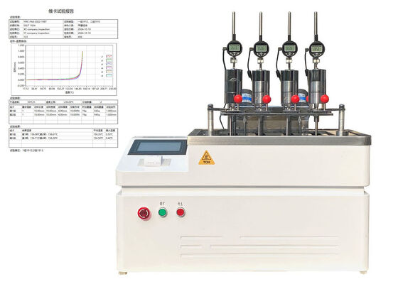Solution de machine d'essai HDT VICAT pour déterminer la température de déformation thermique et le point de ramollissement des matériaux thermoplastiques